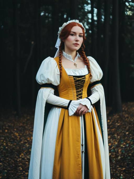 Woman in Lucrezia Noin Cosplay Costume