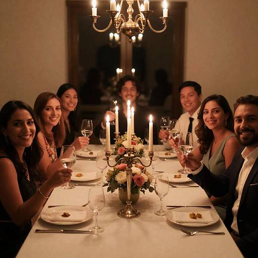 Elegant Formal Dinner Celebration with Friends