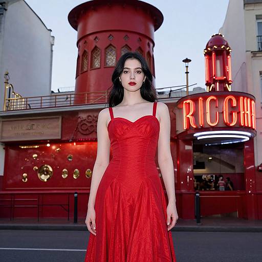 Moulin Rouge Style Red Dress