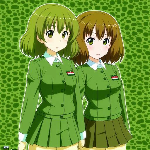 Illustration of Aki (girls und panzer), girls und panzer in the style of Wangxiii