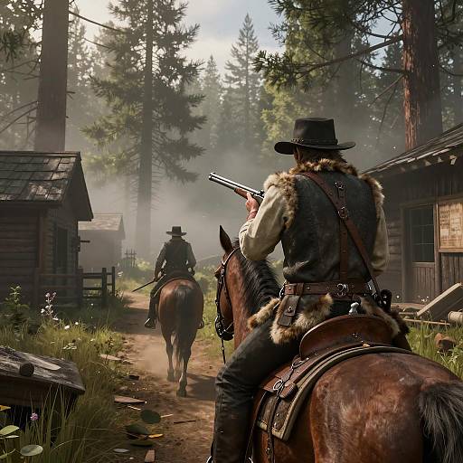 Epic Horseback Bank Escape in 4K