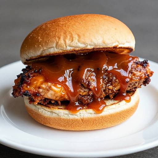 Barbecue Pulled Chicken Sandwich