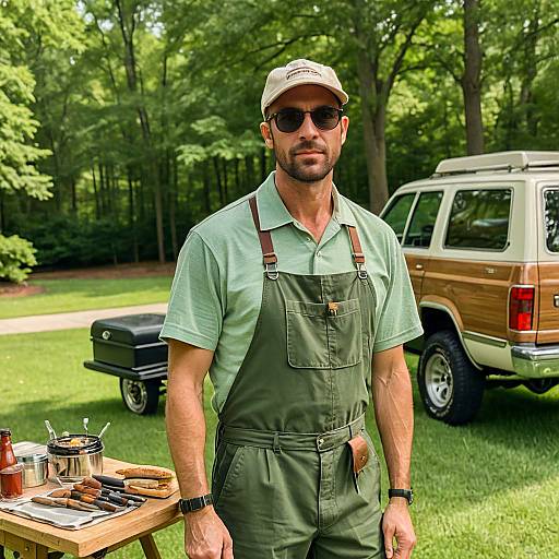 Casual BBQ Dad in Relaxed Style