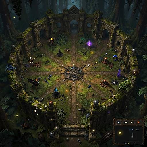 Mystical Dark Forest Battle Map