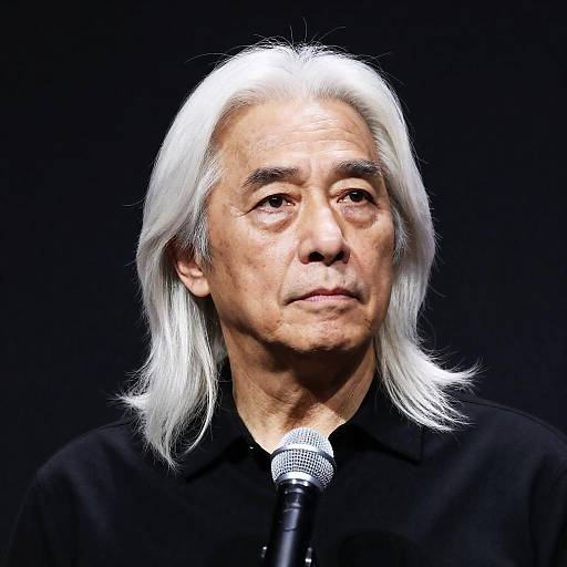 Close-Up of Serious Man with Microphone