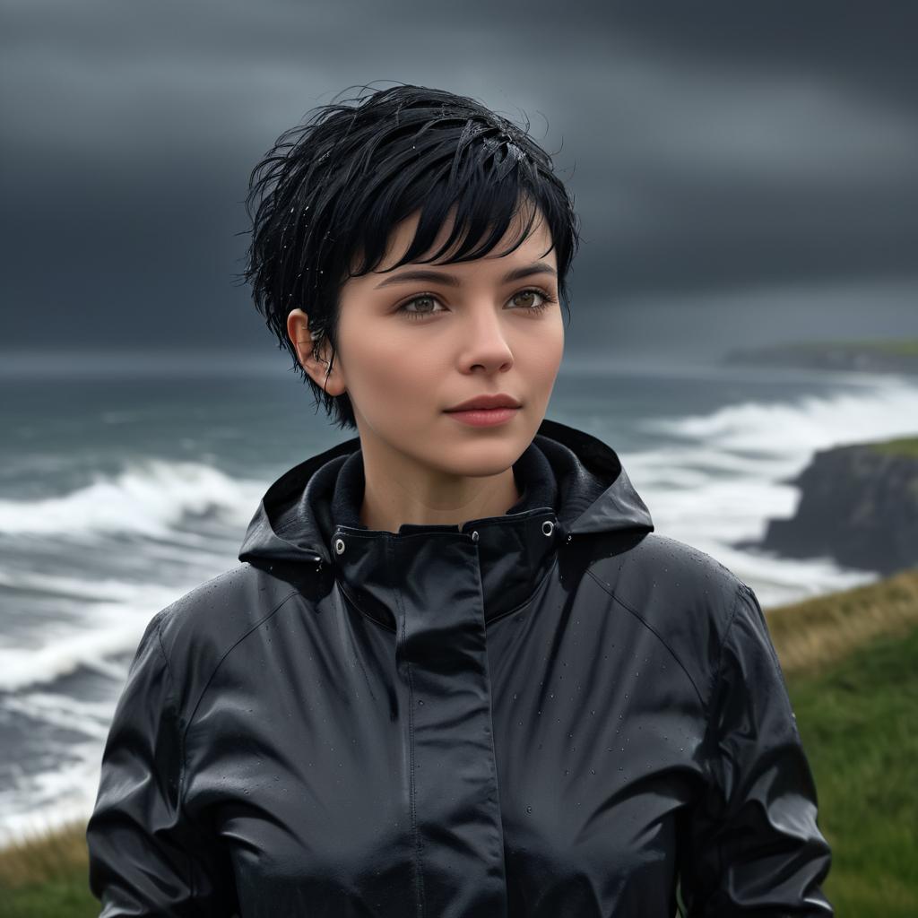 Cinematic Portrait of Joyful Breton Woman