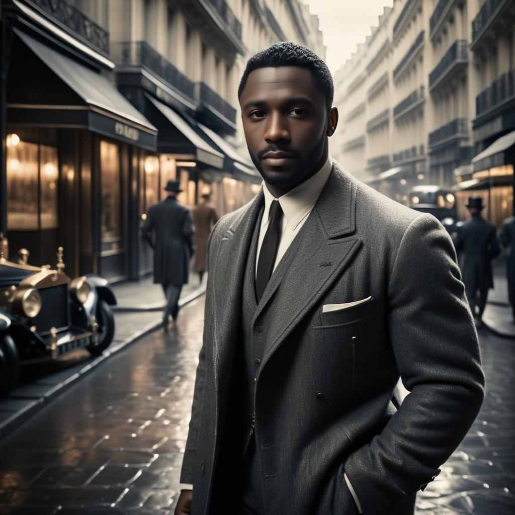 Vintage Noir Photo of Young Idris Elba