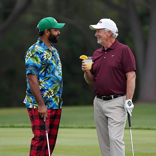 Two Friends Enjoying Golf Together