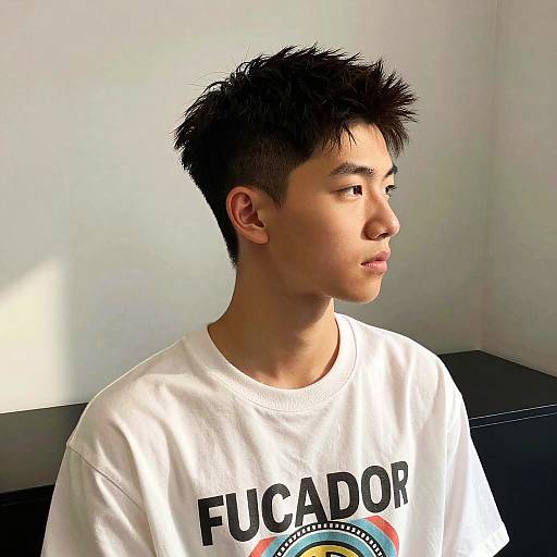 Pompadour Fade on Fashion Model