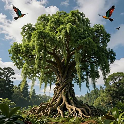 Surreal Upside-Down Colossal Tree