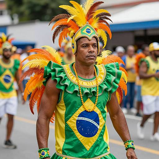 Vibrant Brazilian Carnival Costume Photography