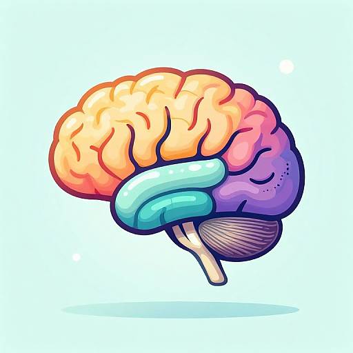 Multi-Colored Brain Symbolizing Flow