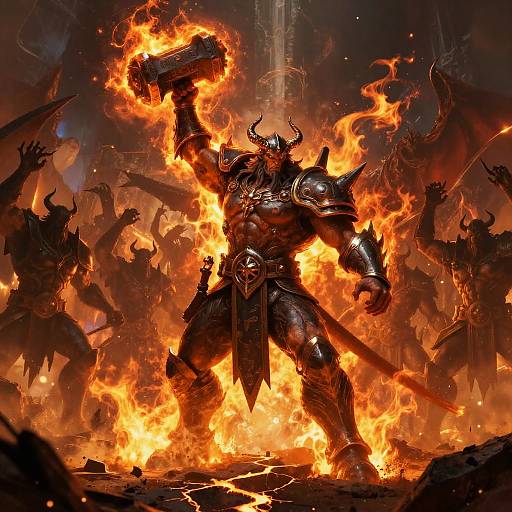 Sargeras Leading Fiery Shadow Legions