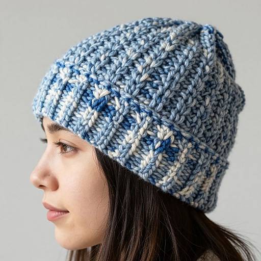 Handmade Blue Crochet Beanie