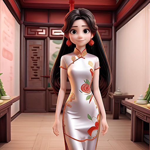 Solemn Photographer in Stylish Cheongsam