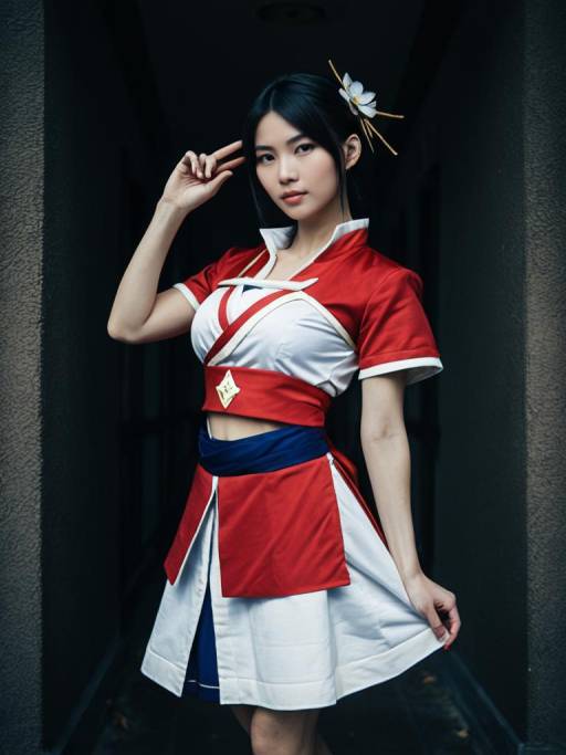 Cosplay Woman in Mai Costume