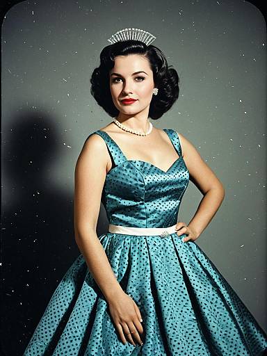 Photorealistic Retro Party Dress Portrait