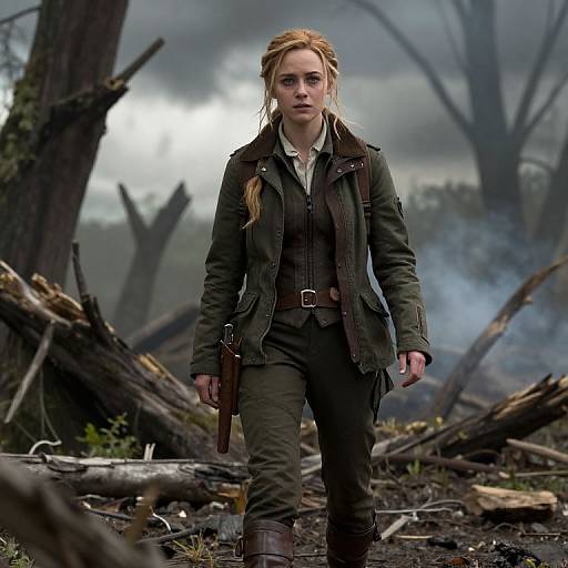 Katniss Everdeen in Ruined Forest