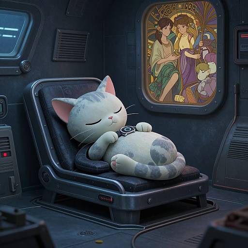 Gothcore Alien Cat in Spaceport