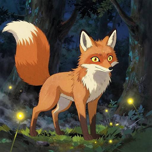 Enchanted Fox in Misty Woods