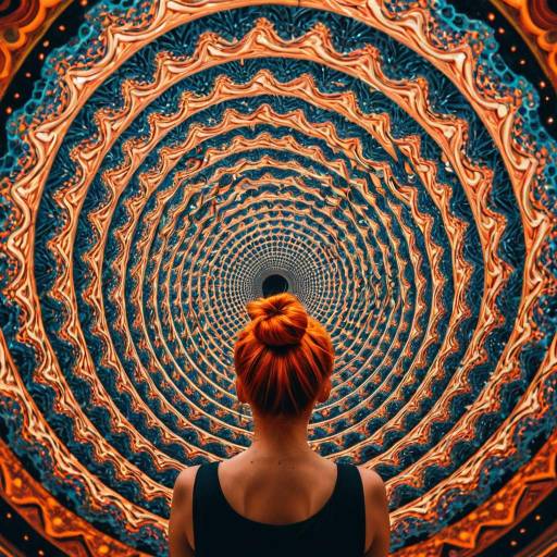 Woman in Psychedelic Fractal Spiral Woman in Psychedelic Fractal Spiral