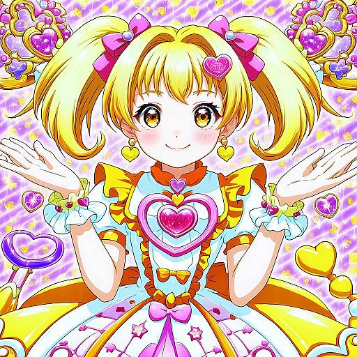 Illustration of Cure pine, precure in the style of Aoshima