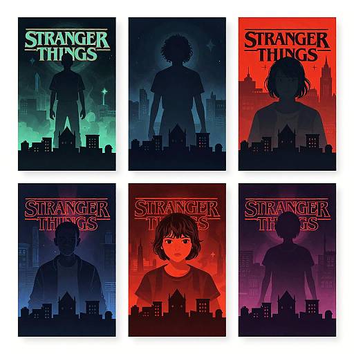 Stranger Things Minimalist Posters Set