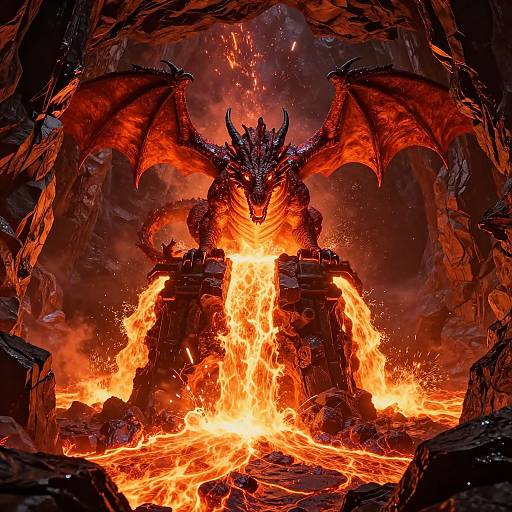 Molten Dragon Generator in Volcanic Cavern