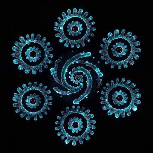 Celestial Spiral Teeth with Phosphorescence