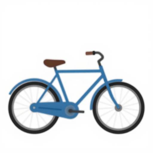 Blue Bicycle Sticker Design