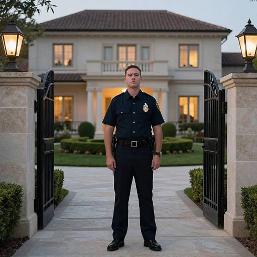 Security Guard at Luxury Estate