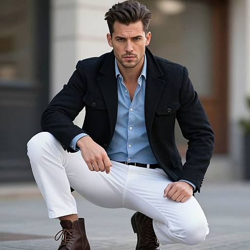 Confident Urban Man in Stylish Outfit