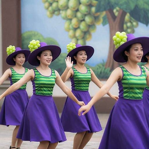 Vibrant Dance of Joyful Women