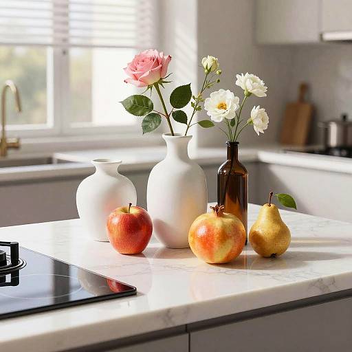 Photorealistic Marble Kitchen Still-Life