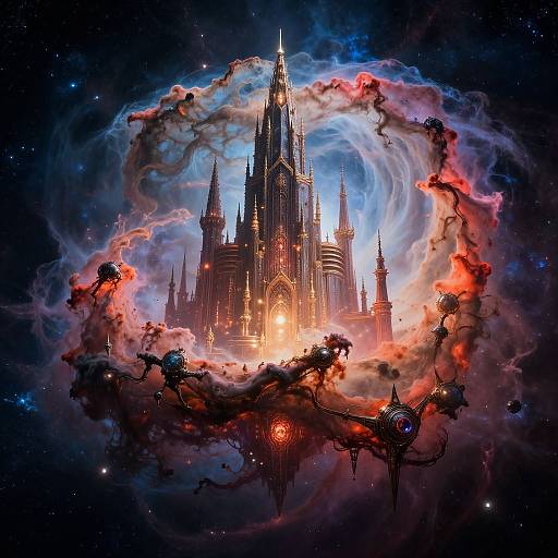 Cosmic Steampunk Elvish Citadel