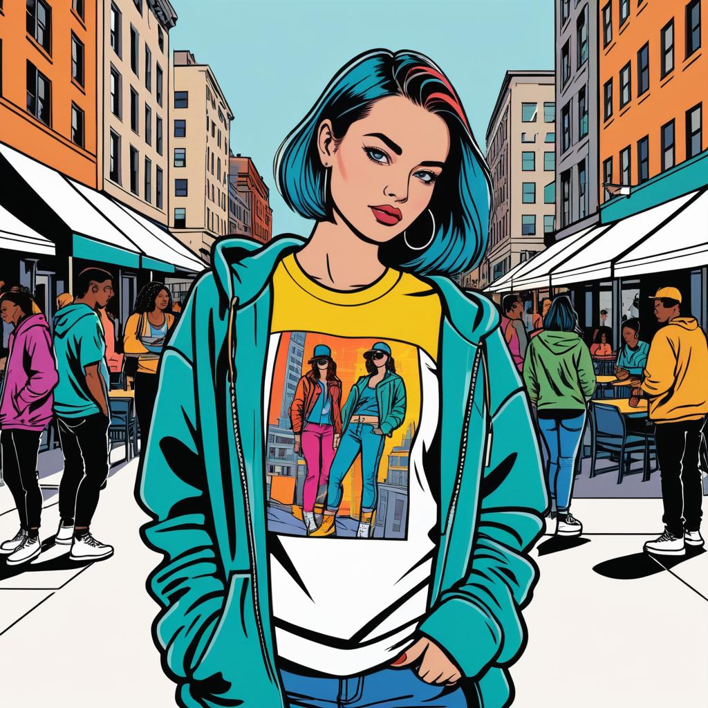 Urban Streetwear in Vibrant Comic Style