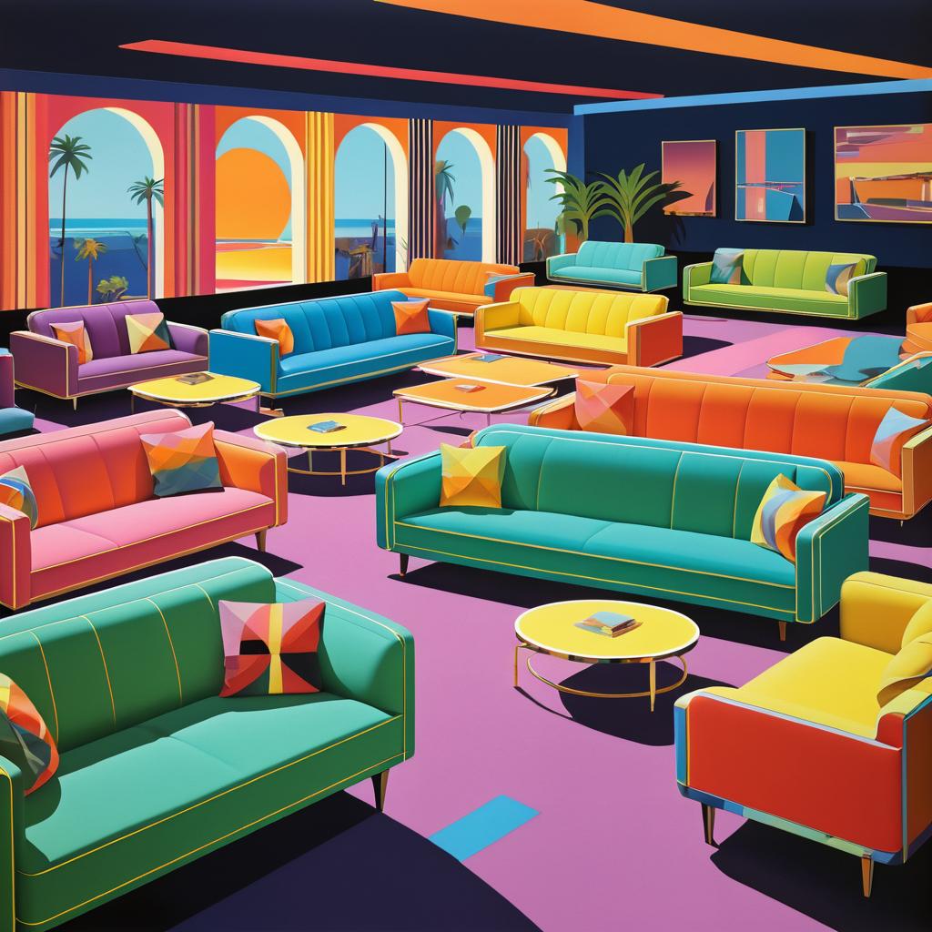 Vivid Art Deco Sofa Designs by Scott Listfield