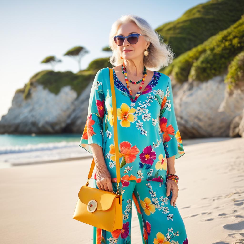 Chic Older Woman Beach Outfit Inspiration