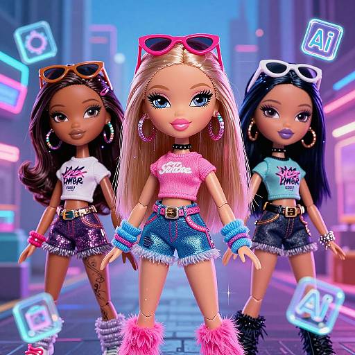 Diverse Bratz Dolls AI Portrait