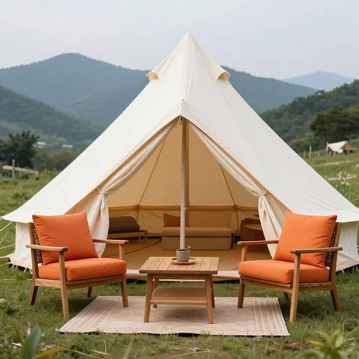 Luxurious Bell Tent with Mountain View