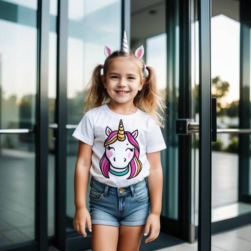Smiling Toddler Girl Wearing Unicorn Outfit
