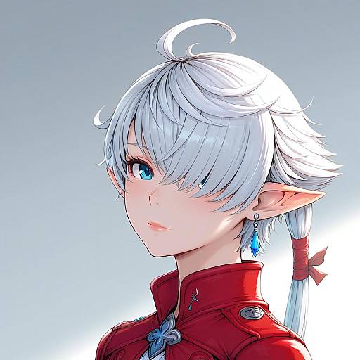 Illustration of Alisaie leveilleur, final fantasy in the style of Nucomas