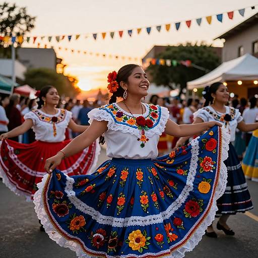 Vibrant Latina Street Festival Scene