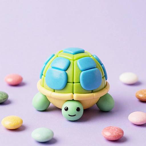 Colorful Candy Turtle Pop Art