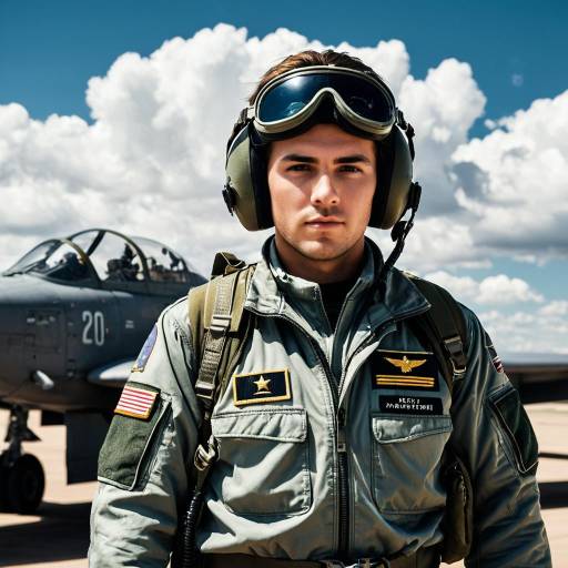 Realistic Solo Fighter Pilot Portrait
