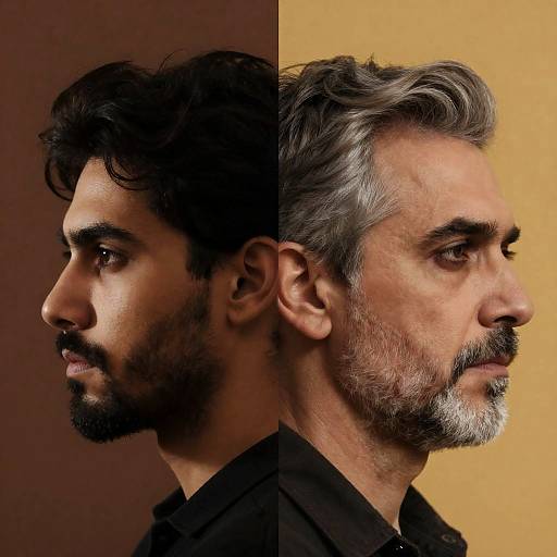 Side Profile Portraits of Two Men