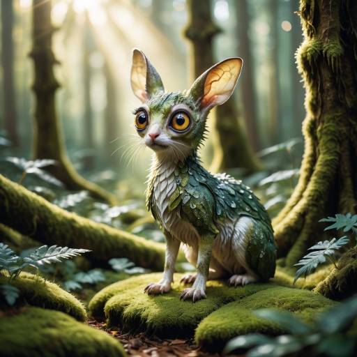 Enchanted Fantasy Creature in Forest