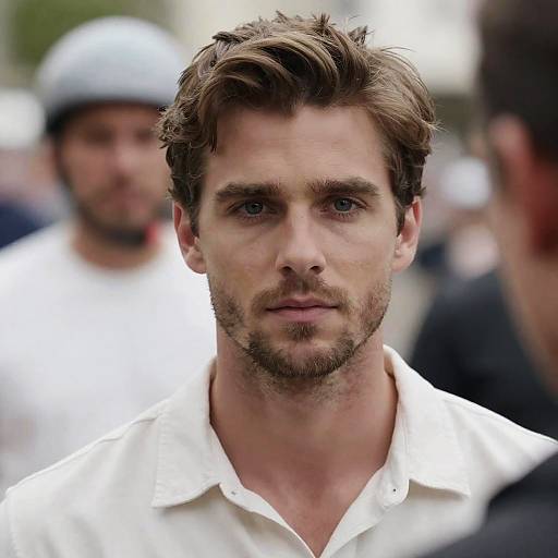 Intense Portrait of a Handsome Man