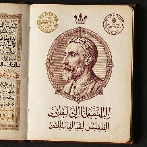 Vintage Ottoman Empire Passport Illustration