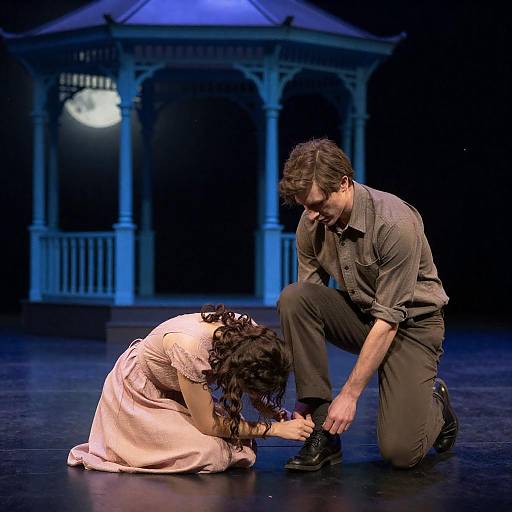 Emotional Stage Scene at Night